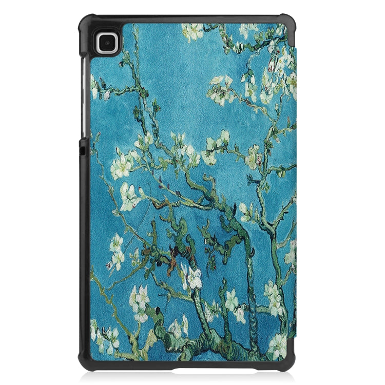 For Samsung Galaxy Tab A7 Lite T225 Colored Drawing Pattern Horizontal Flip Leather Case with Three-folding Holder & Sleep / Wake-up Function(Apricot Blossom) - Other Galaxy Tab PC by buy2fix | Online Shopping UK | buy2fix