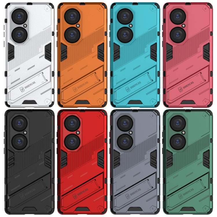 For Huawei P50 Pro Punk Armor 2 in 1 PC + TPU Shockproof Case with Invisible Holder(Blue) by buy2fix