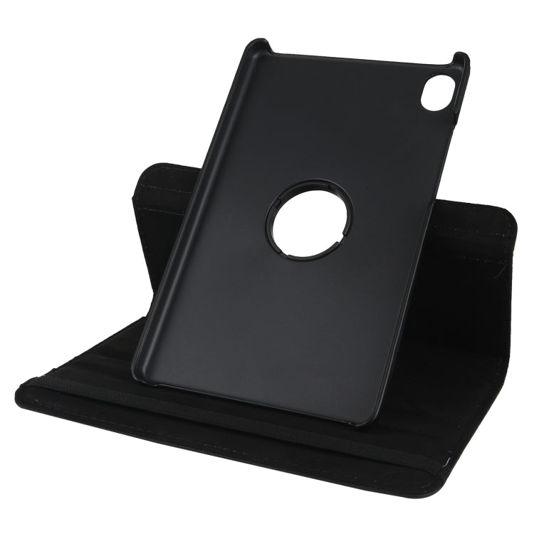 For Lenovo Tab M8 360 Degree Rotation Litchi Texture Horizontal Flip Leather Case with Holder(Black) - Lenovo by buy2fix | Online Shopping UK | buy2fix