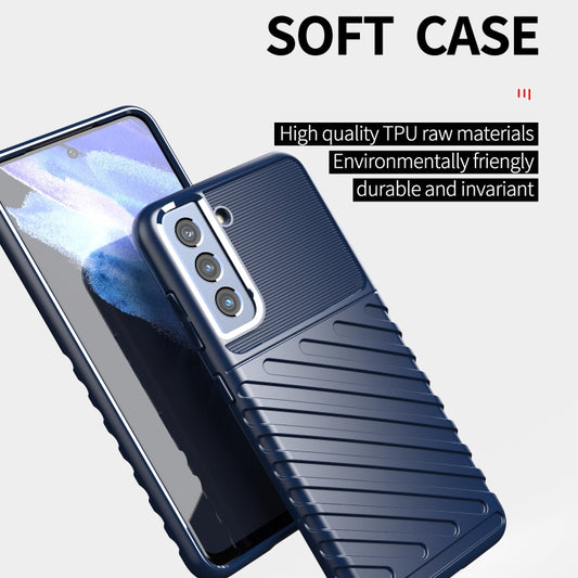 For Samsung Galaxy S21 FE Thunderbolt Shockproof TPU Protective Soft Case(Blue) by buy2fix