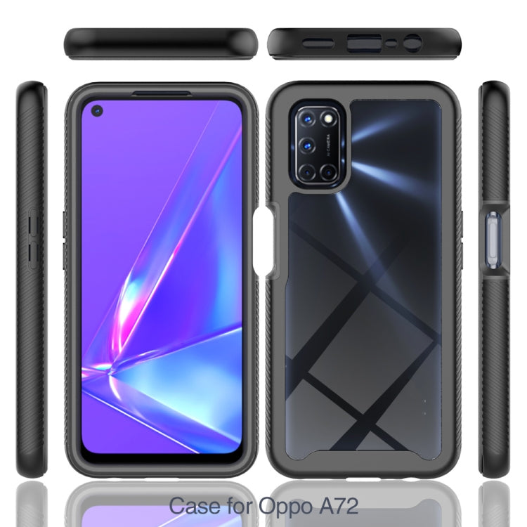 For OPPO A52 / A72 / A92 Starry Sky Solid Color Series Shockproof PC + TPU Protective Case(Purple) by buy2fix