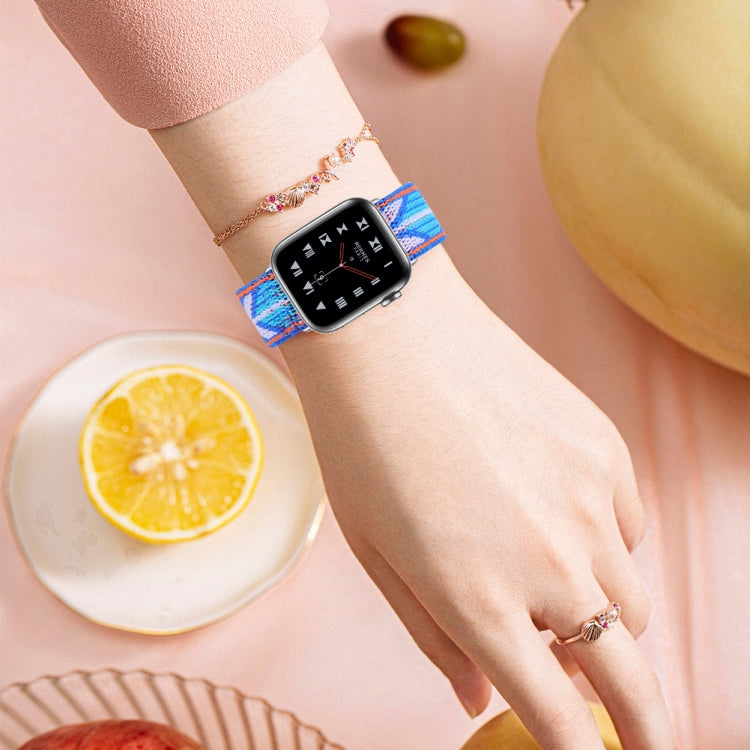 Elastic Watch Band For Apple Watch Series 7 45mm / 6 & SE & 5 & 4 44mm / 3 & 2 & 1 42mm(02) - Watch Bands by buy2fix | Online Shopping UK | buy2fix