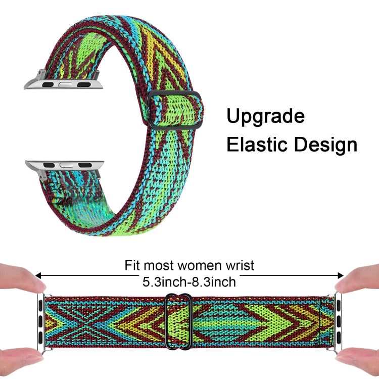 Elastic Watch Band For Apple Watch Series 7 45mm / 6 & SE & 5 & 4 44mm / 3 & 2 & 1 42mm(03) - Watch Bands by buy2fix | Online Shopping UK | buy2fix