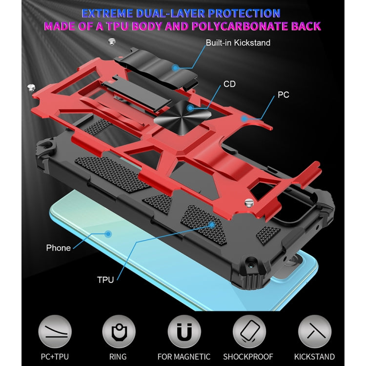 For Samsung Galaxy A32 4G Shockproof TPU + PC Magnetic Protective Case with Holder(Red) - Galaxy Phone Cases by buy2fix | Online Shopping UK | buy2fix