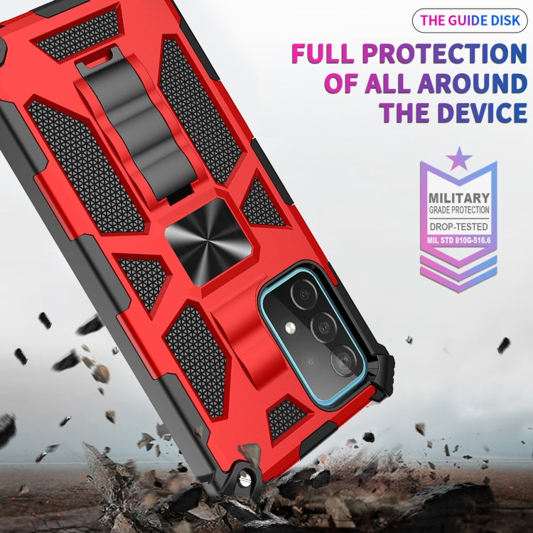 For Samsung Galaxy A32 4G Shockproof TPU + PC Magnetic Protective Case with Holder(Red) - Galaxy Phone Cases by buy2fix | Online Shopping UK | buy2fix