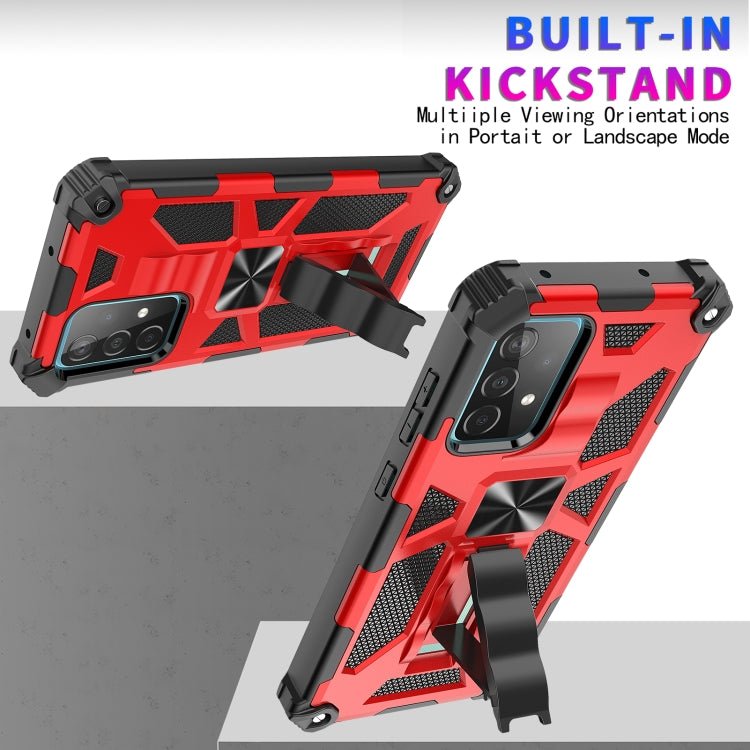 For Samsung Galaxy A32 4G Shockproof TPU + PC Magnetic Protective Case with Holder(Red) - Galaxy Phone Cases by buy2fix | Online Shopping UK | buy2fix