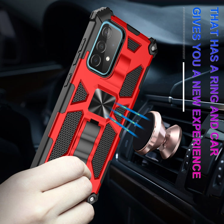 For Samsung Galaxy A32 4G Shockproof TPU + PC Magnetic Protective Case with Holder(Red) - Galaxy Phone Cases by buy2fix | Online Shopping UK | buy2fix