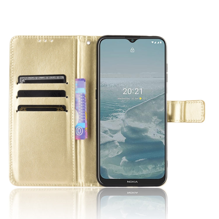 For Nokia G20 / G10 / 6.3 Retro Crazy Horse Texture Horizontal Flip Leather Case with Holder & Card Slots & Lanyard(Gold) - Nokia Cases by buy2fix | Online Shopping UK | buy2fix