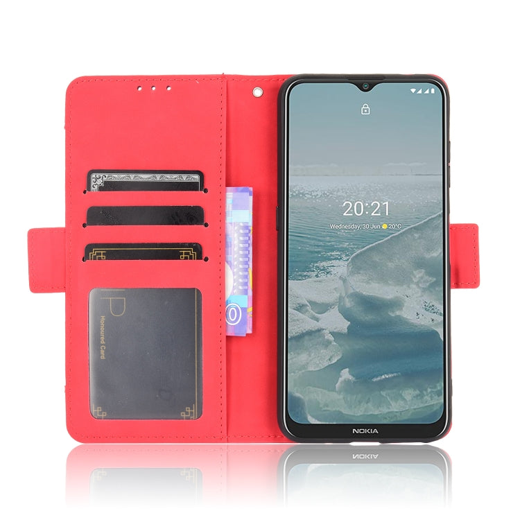 For Nokia G10 / G20 / 6.3 Skin Feel Calf Pattern Horizontal Flip Leather Case with Holder & Card Slots & Photo Frame(Red) - Nokia Cases by buy2fix | Online Shopping UK | buy2fix