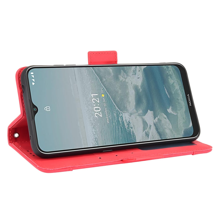 For Nokia G10 / G20 / 6.3 Skin Feel Calf Pattern Horizontal Flip Leather Case with Holder & Card Slots & Photo Frame(Red) - Nokia Cases by buy2fix | Online Shopping UK | buy2fix