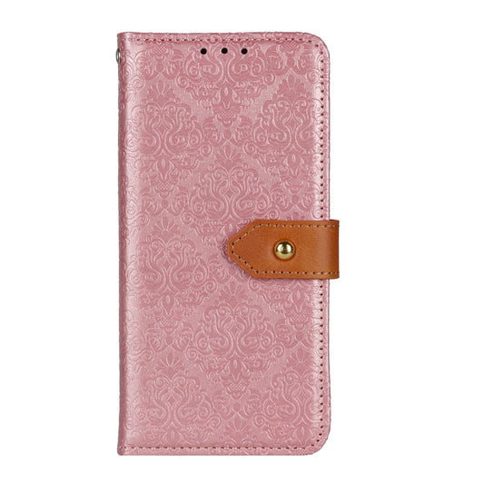For Xiaomi Mi 11 Lite 5G / 4G European Floral Embossed Horizontal Flip PU Leather Case with Holder & Card Slots & Wallet & Photo Frame(Pink) by buy2fix