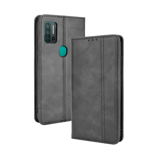 For Ulefone Note 11P Magnetic Buckle Retro Crazy Horse Texture Horizontal Flip Leather Case with Holder & Card Slots & Photo Frame(Black) - Ulefone Cases by buy2fix | Online Shopping UK | buy2fix