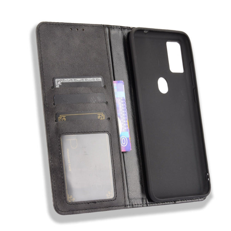 For Ulefone Note 11P Magnetic Buckle Retro Crazy Horse Texture Horizontal Flip Leather Case with Holder & Card Slots & Photo Frame(Black) - Ulefone Cases by buy2fix | Online Shopping UK | buy2fix