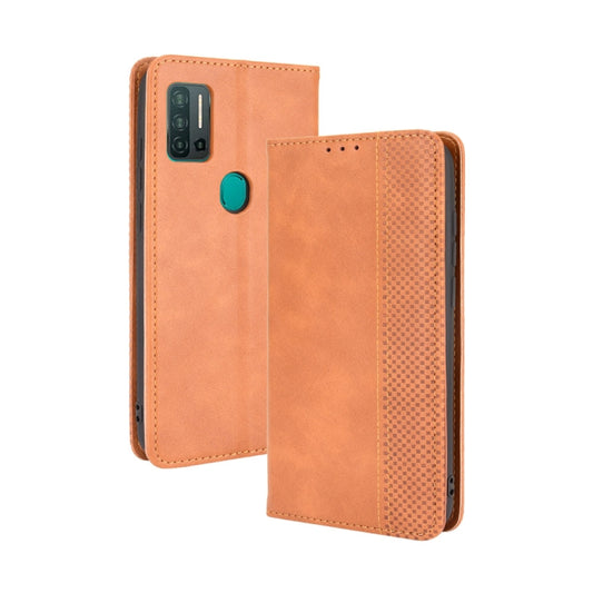 For Ulefone Note 11P Magnetic Buckle Retro Crazy Horse Texture Horizontal Flip Leather Case with Holder & Card Slots & Photo Frame(Brown) - Ulefone Cases by buy2fix | Online Shopping UK | buy2fix