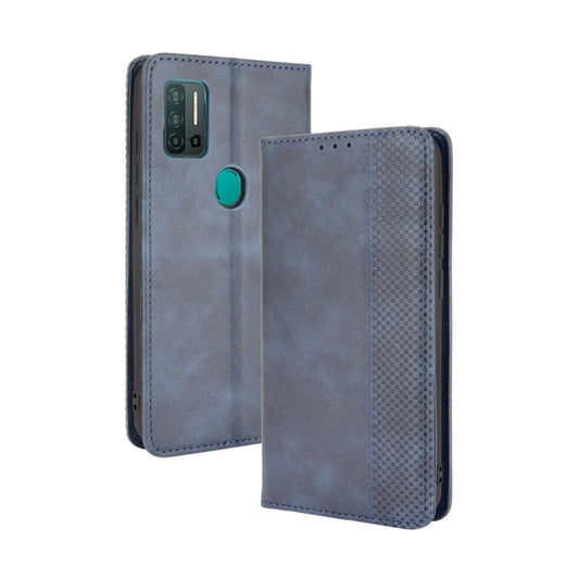 For Ulefone Note 11P Magnetic Buckle Retro Crazy Horse Texture Horizontal Flip Leather Case with Holder & Card Slots & Photo Frame(Blue) - Ulefone Cases by buy2fix | Online Shopping UK | buy2fix