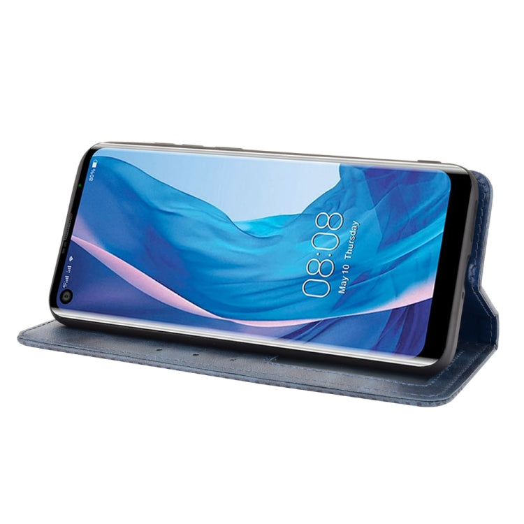 For Ulefone Note 11P Magnetic Buckle Retro Crazy Horse Texture Horizontal Flip Leather Case with Holder & Card Slots & Photo Frame(Blue) - Ulefone Cases by buy2fix | Online Shopping UK | buy2fix