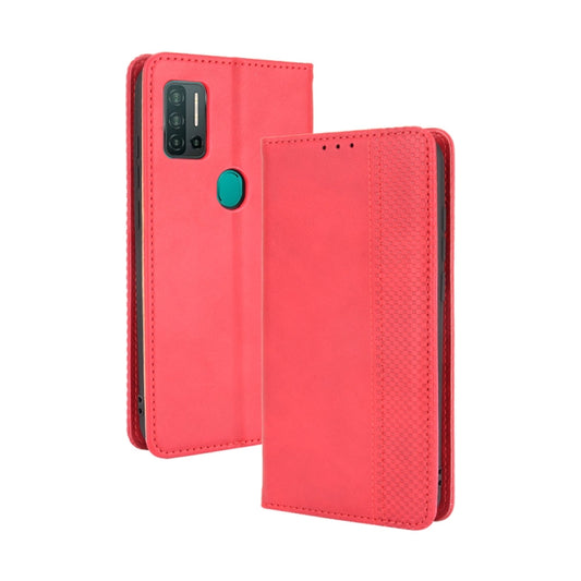 For Ulefone Note 11P Magnetic Buckle Retro Crazy Horse Texture Horizontal Flip Leather Case with Holder & Card Slots & Photo Frame(Red) - Ulefone Cases by buy2fix | Online Shopping UK | buy2fix