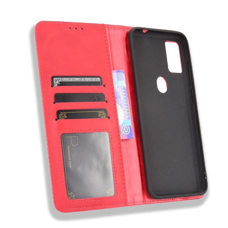 For Ulefone Note 11P Magnetic Buckle Retro Crazy Horse Texture Horizontal Flip Leather Case with Holder & Card Slots & Photo Frame(Red) - Ulefone Cases by buy2fix | Online Shopping UK | buy2fix
