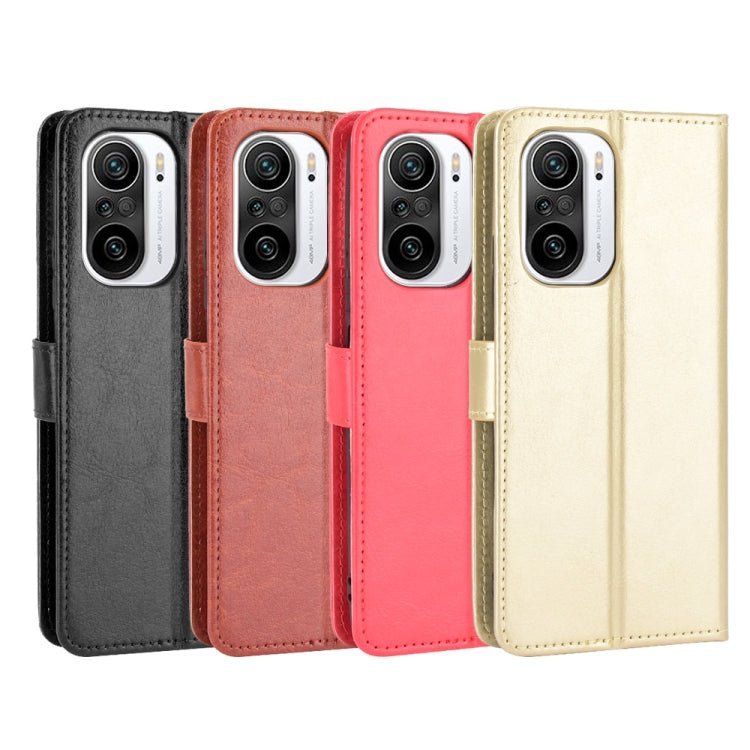 For Xiaomi Mi 11i / Poco F3 / Redmi K40 / K40 Pro Retro Crazy Horse Texture Horizontal Flip Leather Case with Holder & Card Slots & Photo Frame(Gold) by buy2fix