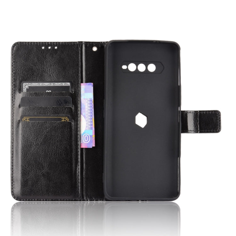 For Xiaomi Black Shark 4 / 4 Pro Retro Crazy Horse Texture Horizontal Flip Leather Case with Holder & Card Slots & Photo Frame(Black) - Xiaomi Cases by buy2fix | Online Shopping UK | buy2fix