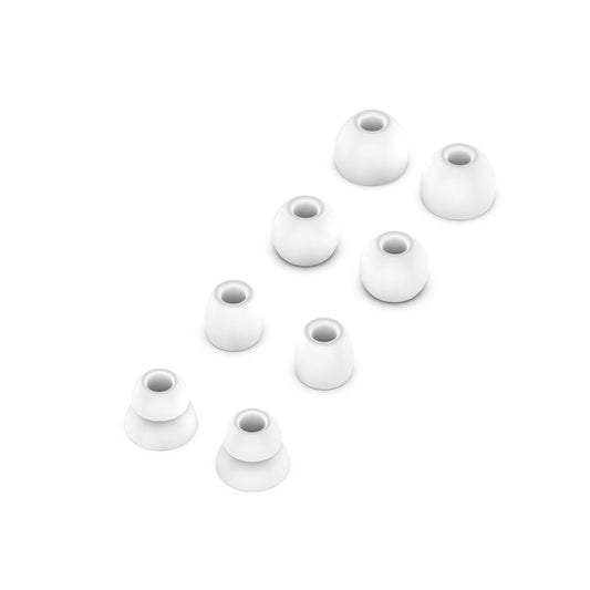 4 Pairs Wireless Earphone Replaceable Silicone Ear Cap Earplugs for Huawei FreeBuds 4i / FreeLace Pro / Active Noise Canceling Earphones 3(White) by buy2fix