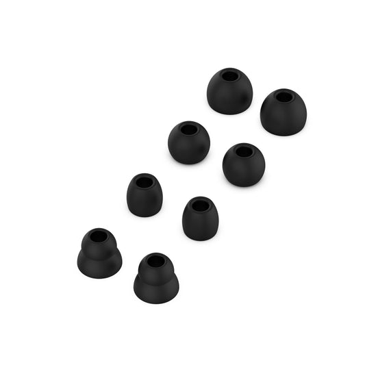 4 Pairs Wireless Earphone Replaceable Silicone Ear Cap Earplugs for Huawei FreeBuds 4i / FreeLace Pro / Active Noise Canceling Earphones 3(Black) by buy2fix