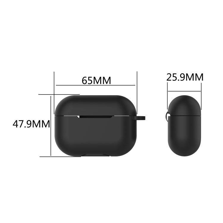 Solid Color Silicone Earphone Protective Case for AirPods Pro, with Hook(Wine Red) - For AirPods Pro by buy2fix | Online Shopping UK | buy2fix