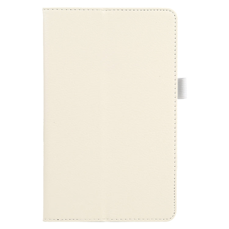 For Lenovo Tab M7 Litchi Texture Solid Color Horizontal Flip Leather Case with Holder & Pen Slot(White) - Lenovo by buy2fix | Online Shopping UK | buy2fix