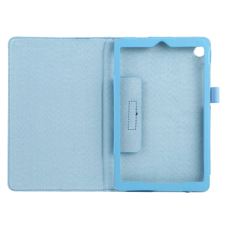 For Lenovo Tab M7 Litchi Texture Solid Color Horizontal Flip Leather Case with Holder & Pen Slot(Sky Blue) - Lenovo by buy2fix | Online Shopping UK | buy2fix