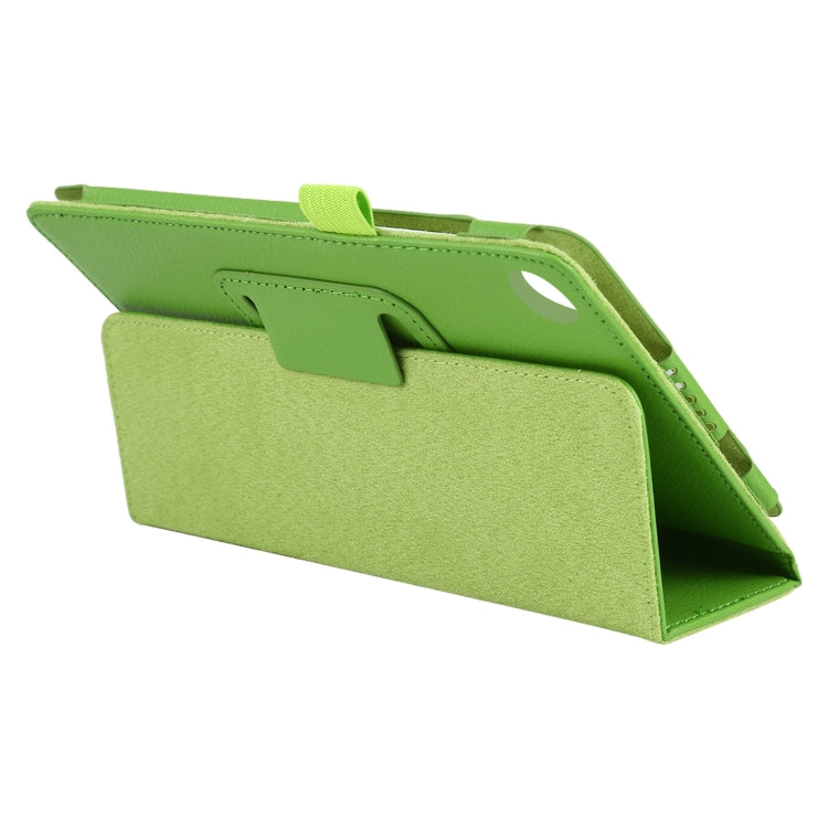 For Lenovo Tab M7 Litchi Texture Solid Color Horizontal Flip Leather Case with Holder & Pen Slot(Green) - Lenovo by buy2fix | Online Shopping UK | buy2fix