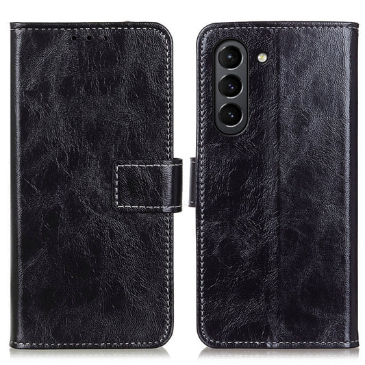 For Samsung Galaxy S21 FE Retro Crazy Horse Texture Horizontal Flip Leather Case with Holder & Card Slots & Photo Frame & Wallet(Black) by buy2fix