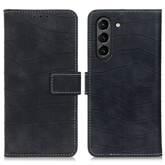 For Samsung Galaxy S21 FE Crocodile Texture Horizontal Flip Leather Case with Holder & Card Slots & Wallet(Black) by buy2fix