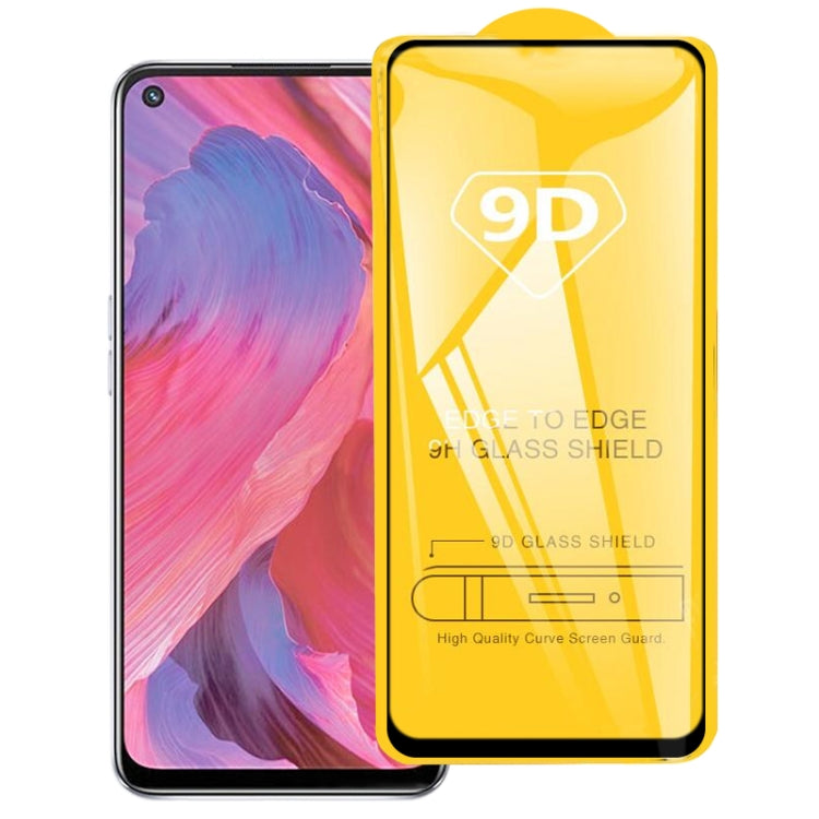 For OPPO A74 5G 9D Full Glue Full Screen Tempered Glass Film - OPPO Tempered Glass by buy2fix | Online Shopping UK | buy2fix