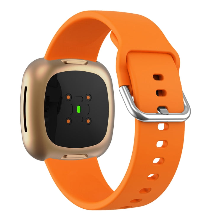For Fitbit Versa 3 Silicone Watch Band(Orange) - Watch Bands by buy2fix | Online Shopping UK | buy2fix