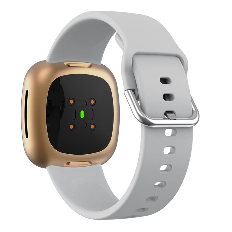 For Fitbit Versa 3 Silicone Watch Band(Grey) - Watch Bands by buy2fix | Online Shopping UK | buy2fix
