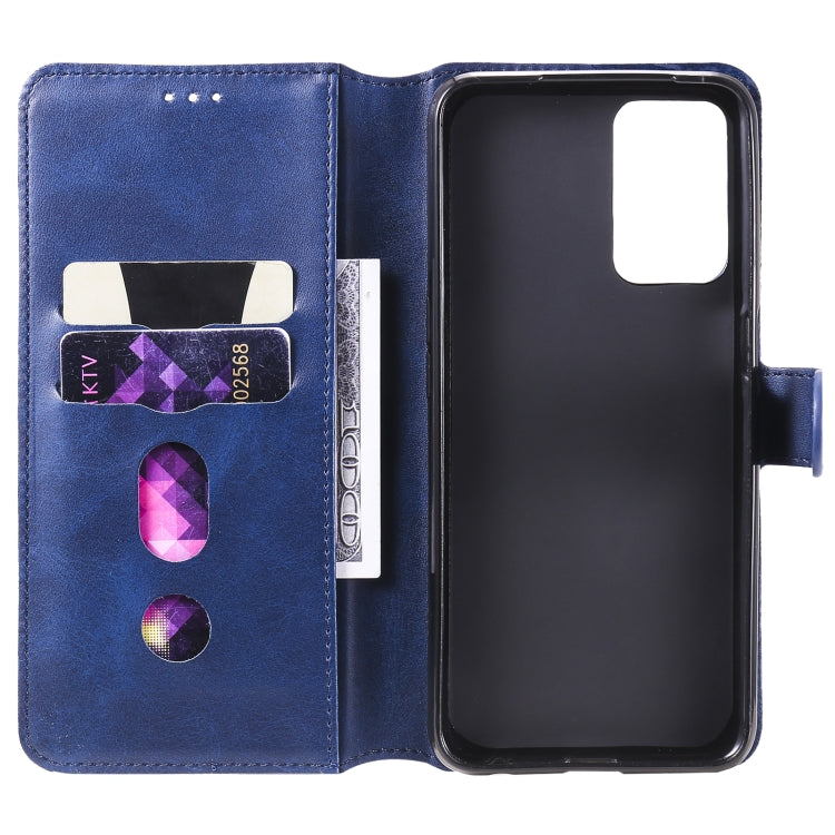For OPPO A55 5G / A54 4G / Realme V11 5G Classic Calf Texture PU + TPU Horizontal Flip Leather Case with Holder & Card Slots & Wallet(Blue) - Realme Cases by buy2fix | Online Shopping UK | buy2fix