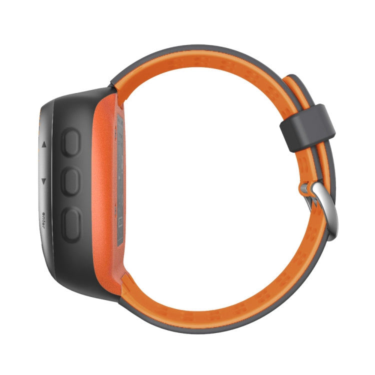 For Garmin Forerunner 310XT Two-color Silicone Watch Band(Grey Orange) - Watch Bands by buy2fix | Online Shopping UK | buy2fix
