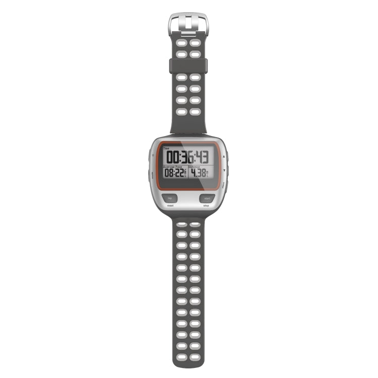 For Garmin Forerunner 310XT Two-color Silicone Watch Band(Grey Light Grey) - Watch Bands by buy2fix | Online Shopping UK | buy2fix