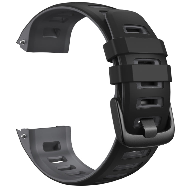 For Garmin Instinct / Instinct Esports Two-color Silicone Watch Band(Black+Grey) - Watch Bands by buy2fix | Online Shopping UK | buy2fix