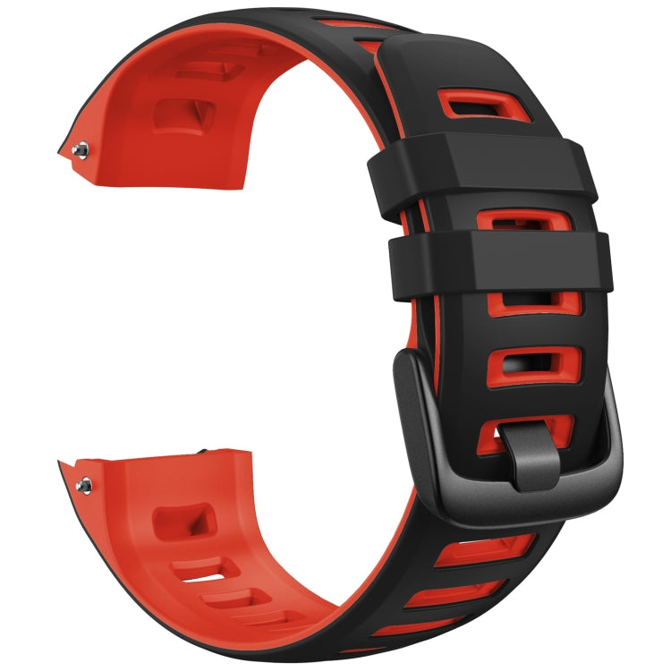 For Garmin Instinct / Instinct Esports Two-color Silicone Watch Band(Black+Red) - Watch Bands by buy2fix | Online Shopping UK | buy2fix