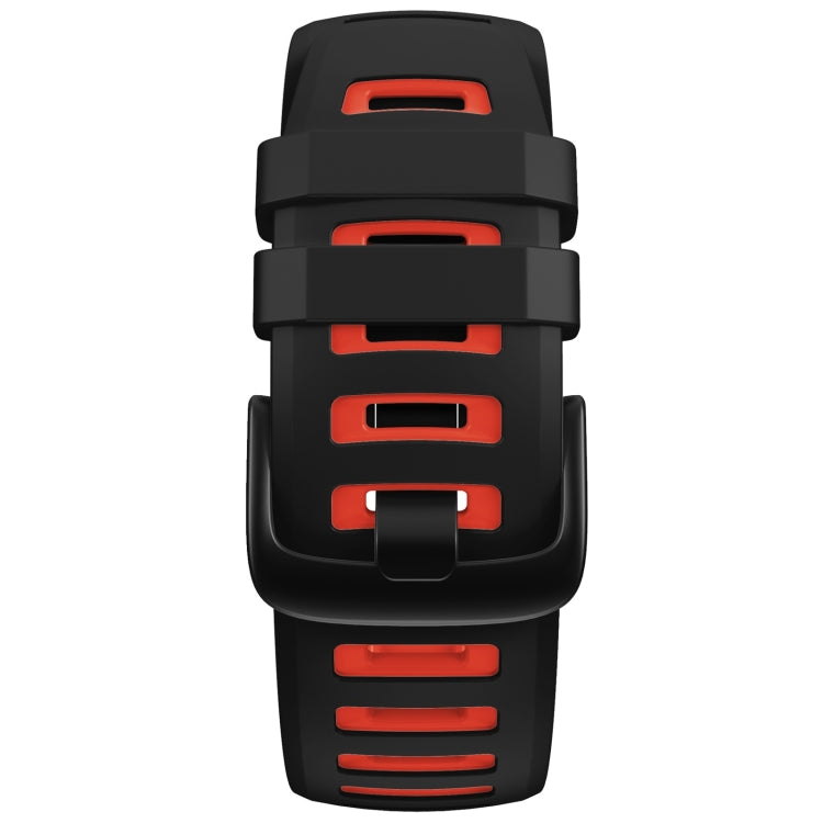 For Garmin Instinct / Instinct Esports Two-color Silicone Watch Band(Black+Red) - Watch Bands by buy2fix | Online Shopping UK | buy2fix