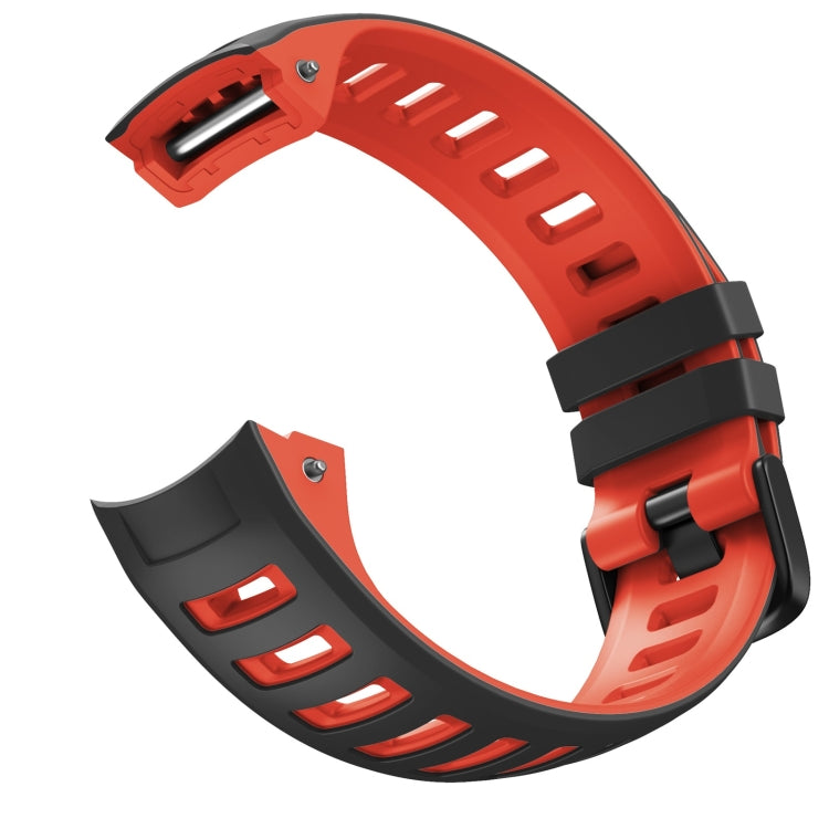 For Garmin Instinct / Instinct Esports Two-color Silicone Watch Band(Black+Red) - Watch Bands by buy2fix | Online Shopping UK | buy2fix
