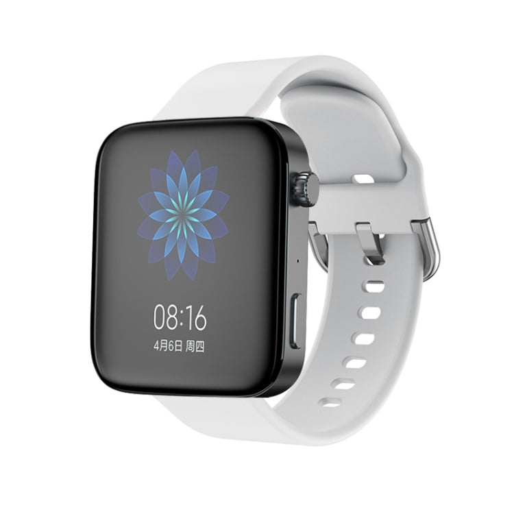 For Xiaomi Mi Watch Electroplating Buckle Silicone Watch Band(White) - Watch Bands by buy2fix | Online Shopping UK | buy2fix