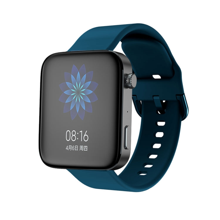 For Xiaomi Mi Watch Electroplating Buckle Silicone Watch Band(Rock Cyan) - Watch Bands by buy2fix | Online Shopping UK | buy2fix