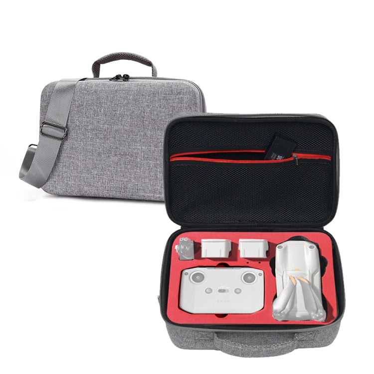 Portable Carry Case Waterproof Scratch-proof Anti-shock Travel Carrying Cover Case Box for DJI Air 2s(Grey+Red Liner) - Carry Cases & Bags by buy2fix | Online Shopping UK | buy2fix