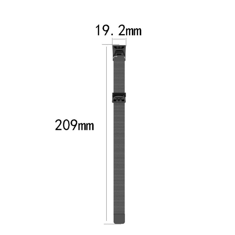 For Huawei Band 3 Pro / 4 Pro Milanese Watch Band(Black) - Watch Bands by buy2fix | Online Shopping UK | buy2fix