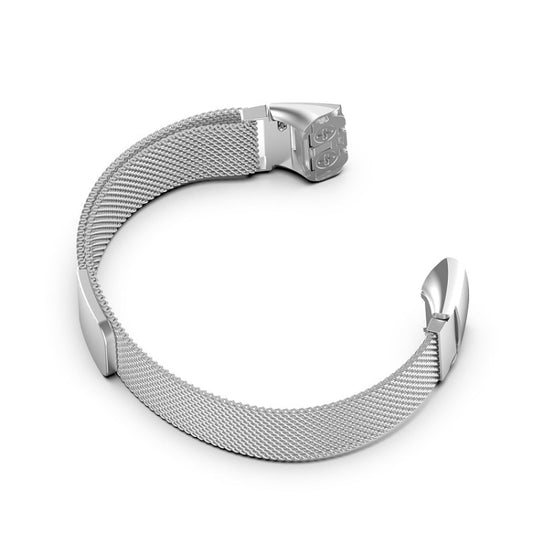 For Samsung Galaxy Fit SM-R370 Milanese Watch Band(Silver) by buy2fix