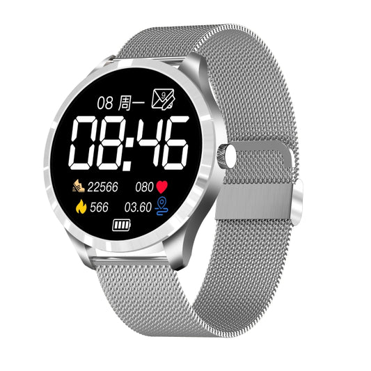 Q9L 1.28 inch IPS Color Screen IP67 Waterproof Smart Watch, Support Blood Pressure Monitoring / Heart Rate Monitoring / Sleep Monitoring(Silver) by buy2fix