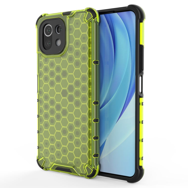 For Xiaomi Mi 11 Lite Shockproof Honeycomb PC + TPU Protective Case(Green) - Xiaomi Cases by buy2fix | Online Shopping UK | buy2fix