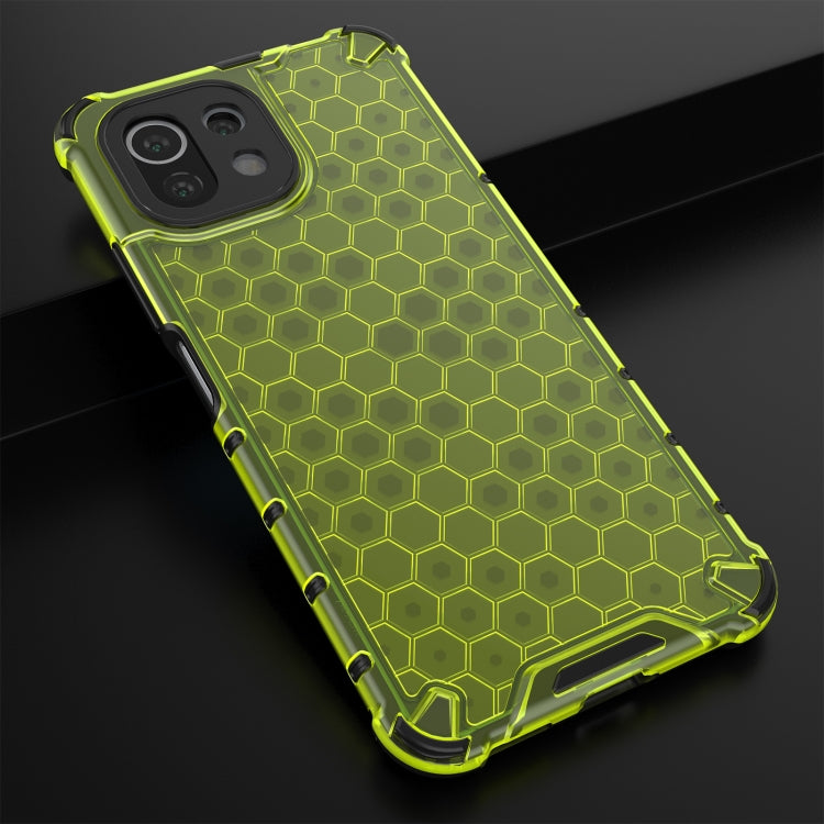 For Xiaomi Mi 11 Lite Shockproof Honeycomb PC + TPU Protective Case(Green) - Xiaomi Cases by buy2fix | Online Shopping UK | buy2fix